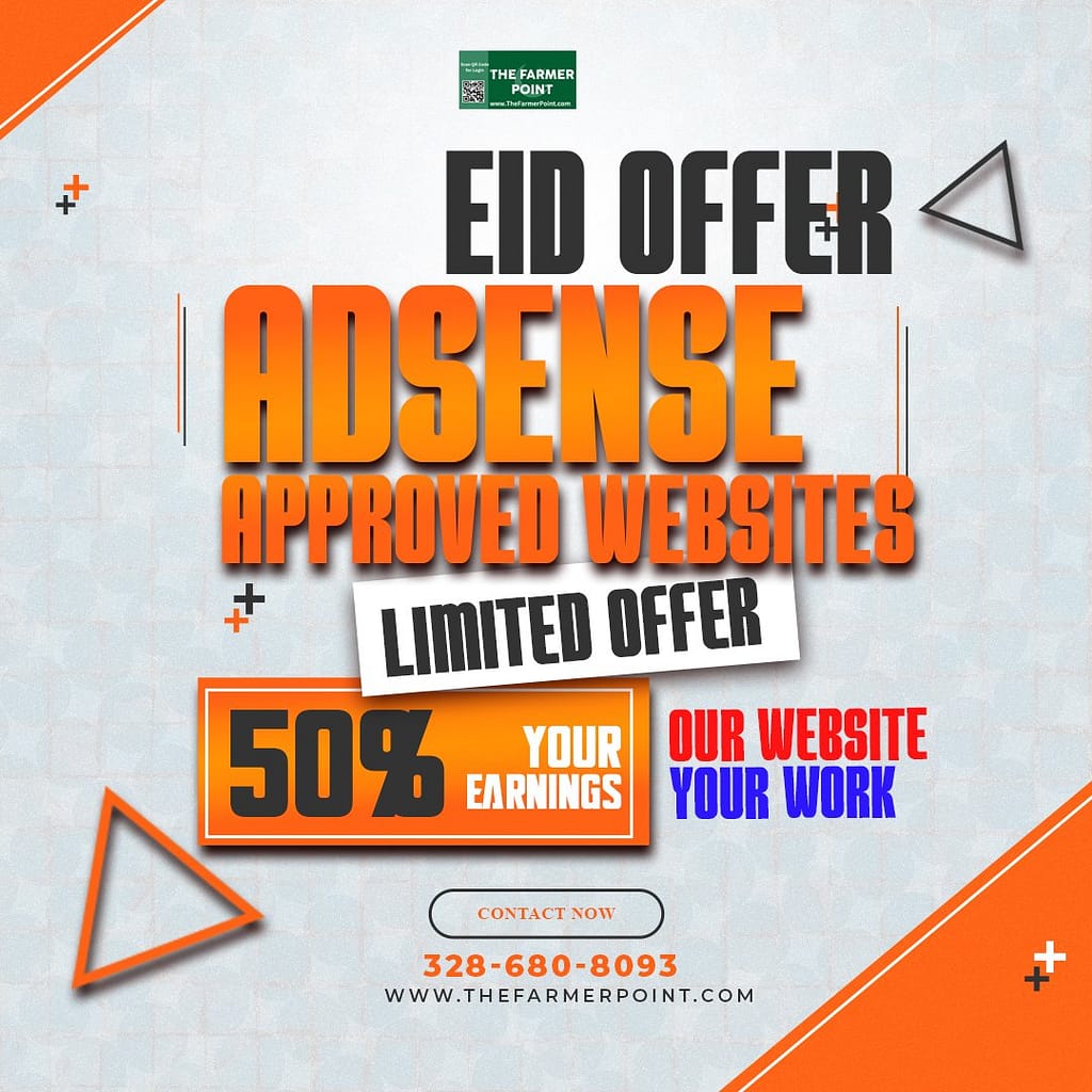 🚀 **Eid Offer – Limited Time Deal!**Get Adsense approve Websites and start earning instantly!💻 *Our Website – Your Work – Your Earnings